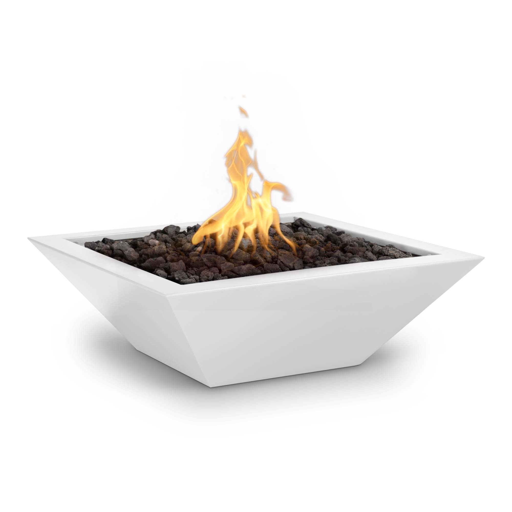 Maya PowderCoat Fire Bowl - white