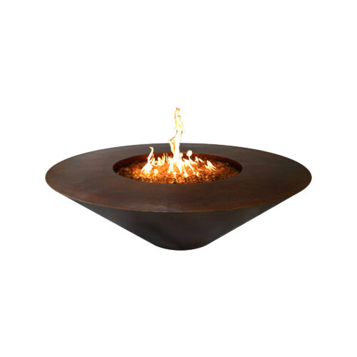 Cazo Fire Pit - with Ledge - Hammered Copper