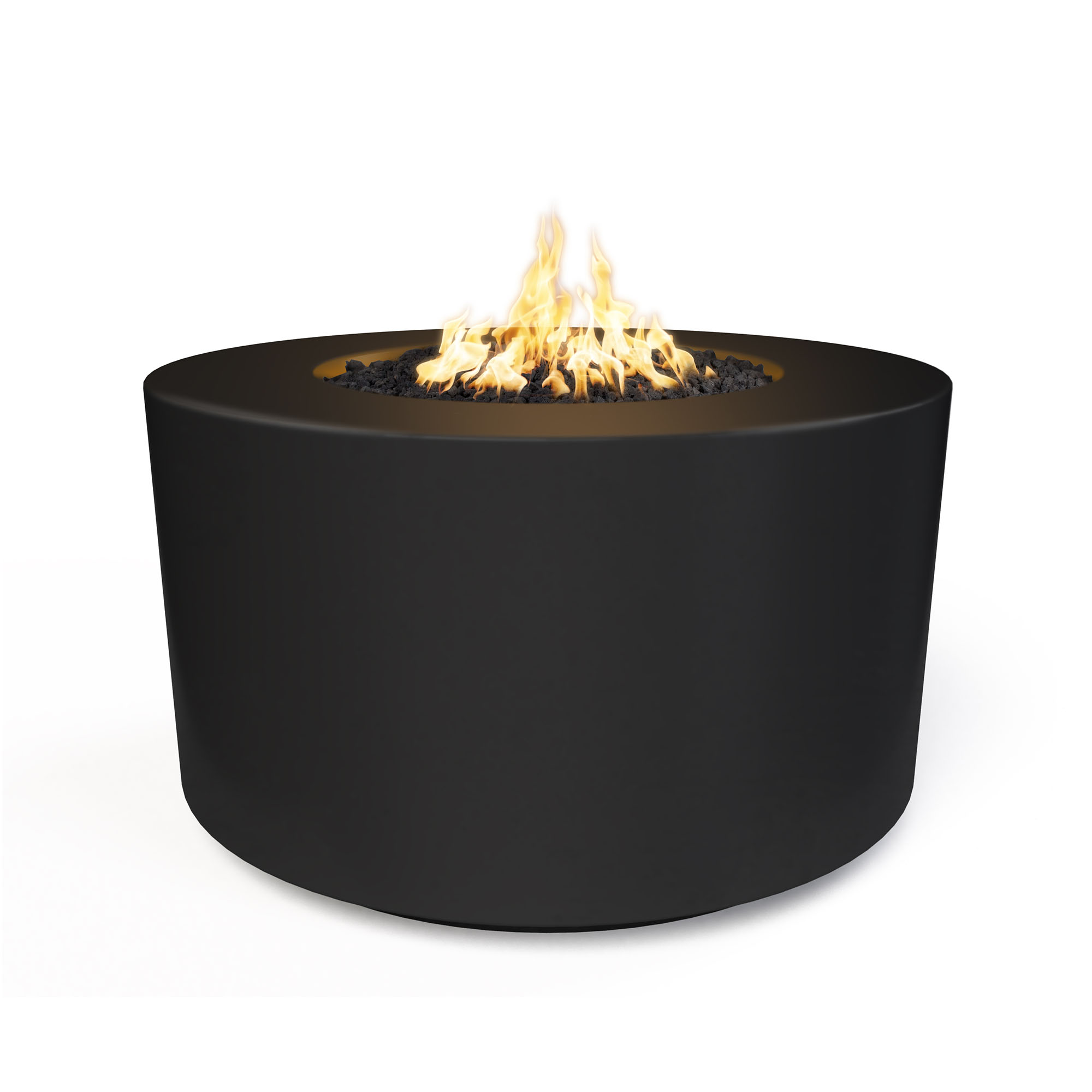 Florence GFRC Fire Pit - 24in Tall - Black