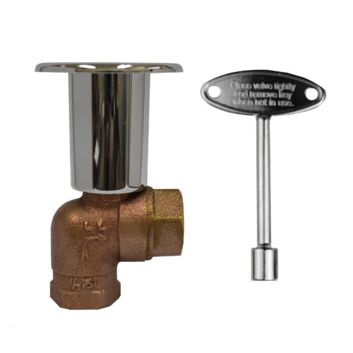 1-2 Full Flow Ball Valve with 90 degree bend with Key