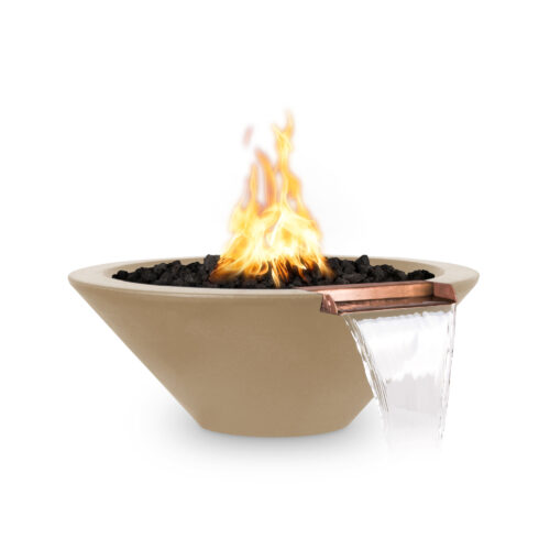 Cazo Concrete Fire & Water Bowl - Brown
