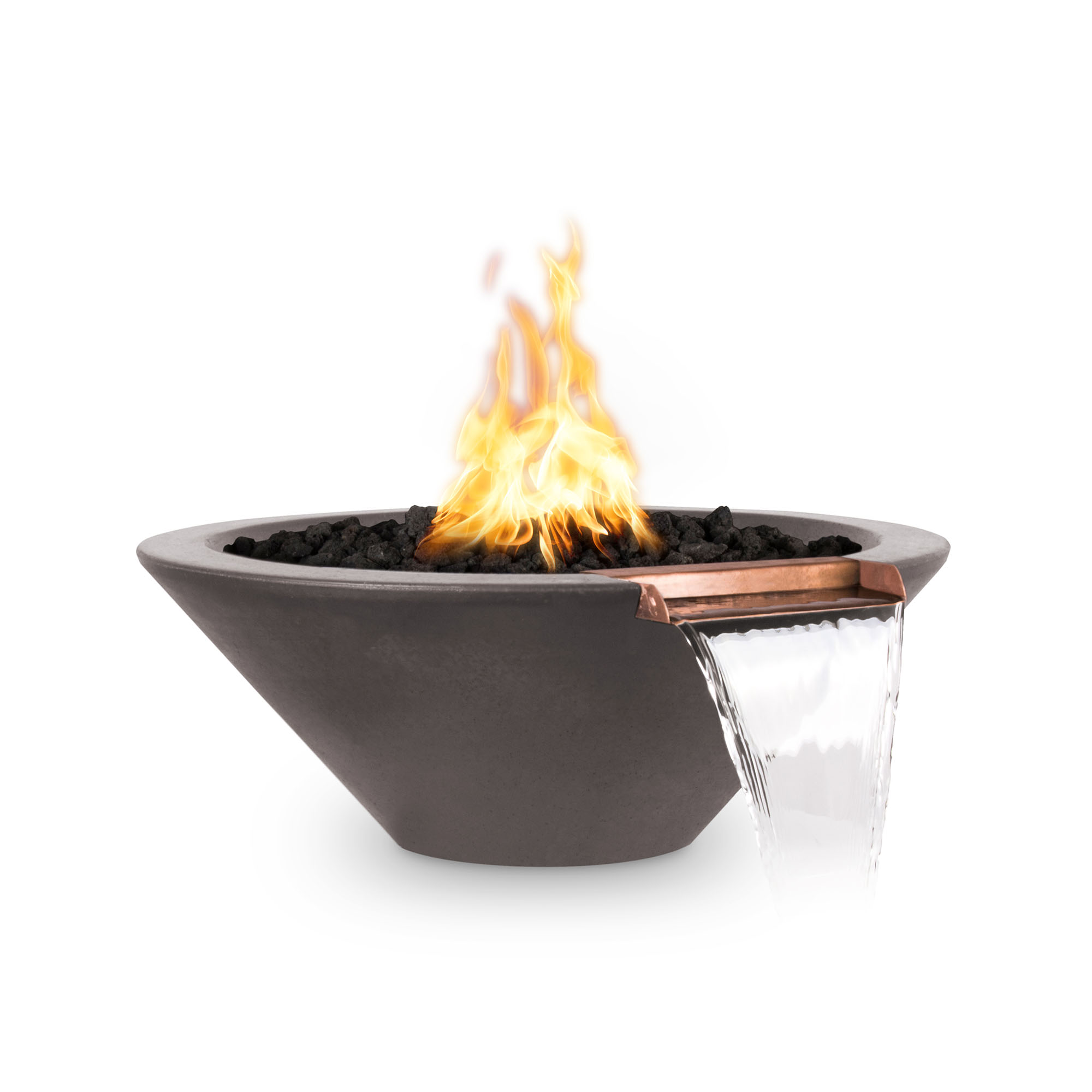 Cazo Concrete Fire & Water Bowl - Chestnut