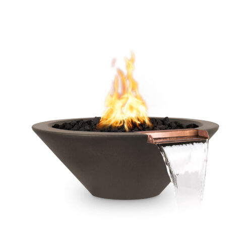 Cazo Concrete Fire & Water Bowl - Chocolate