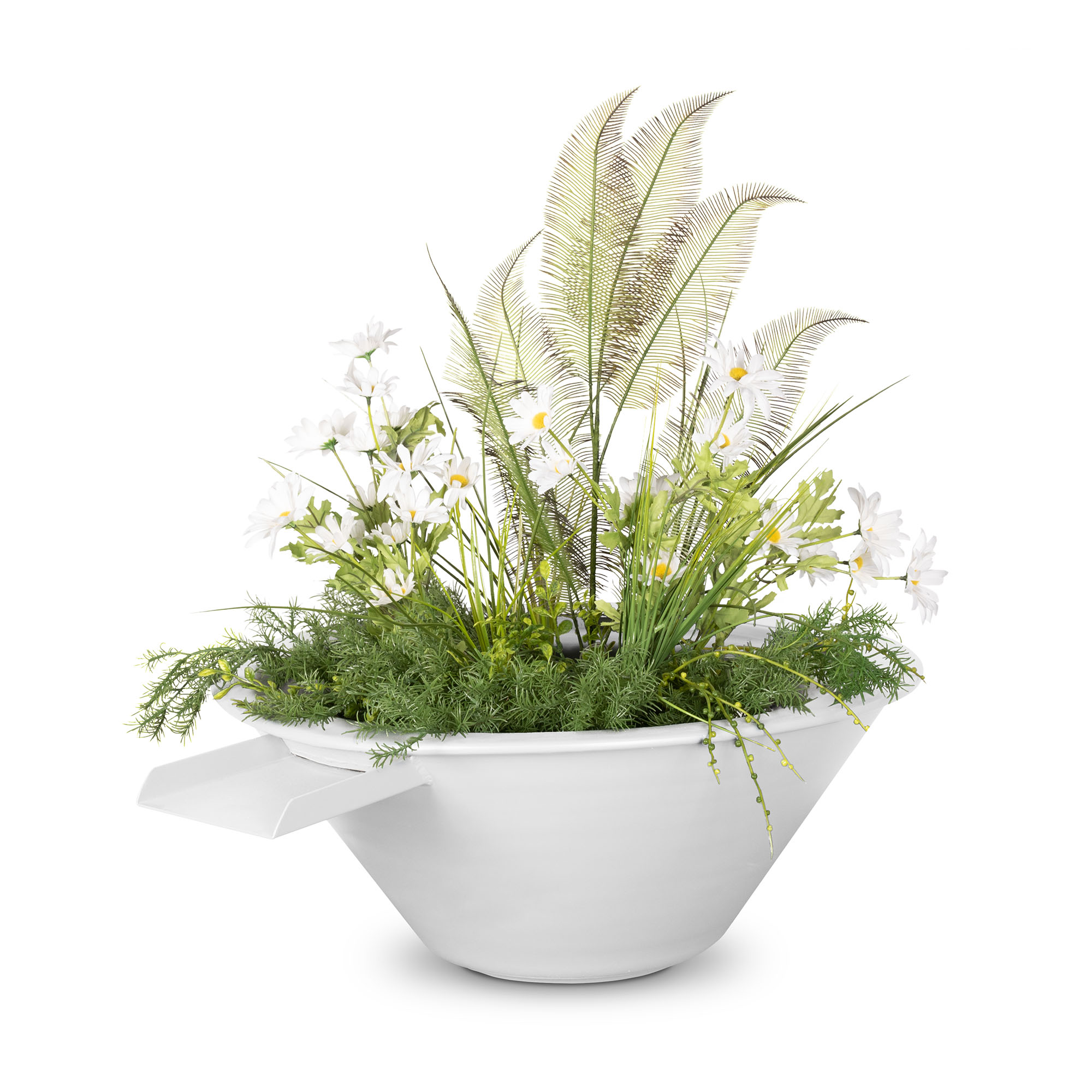 Cazo Powder Coated Planter Only - white