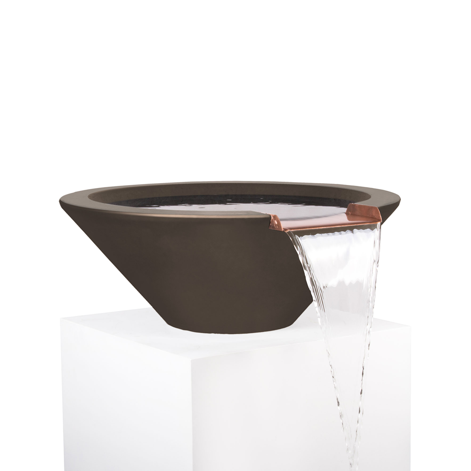 Cazo Concrete Water Bowl - Chocolate