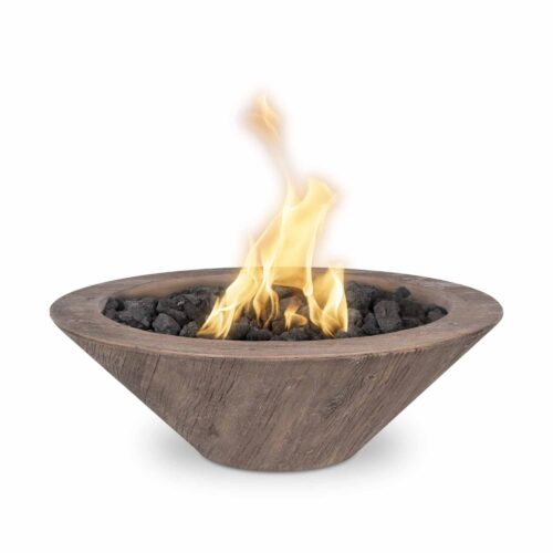 Cazo Concrete Wood Grain Fire Bowl - Oak