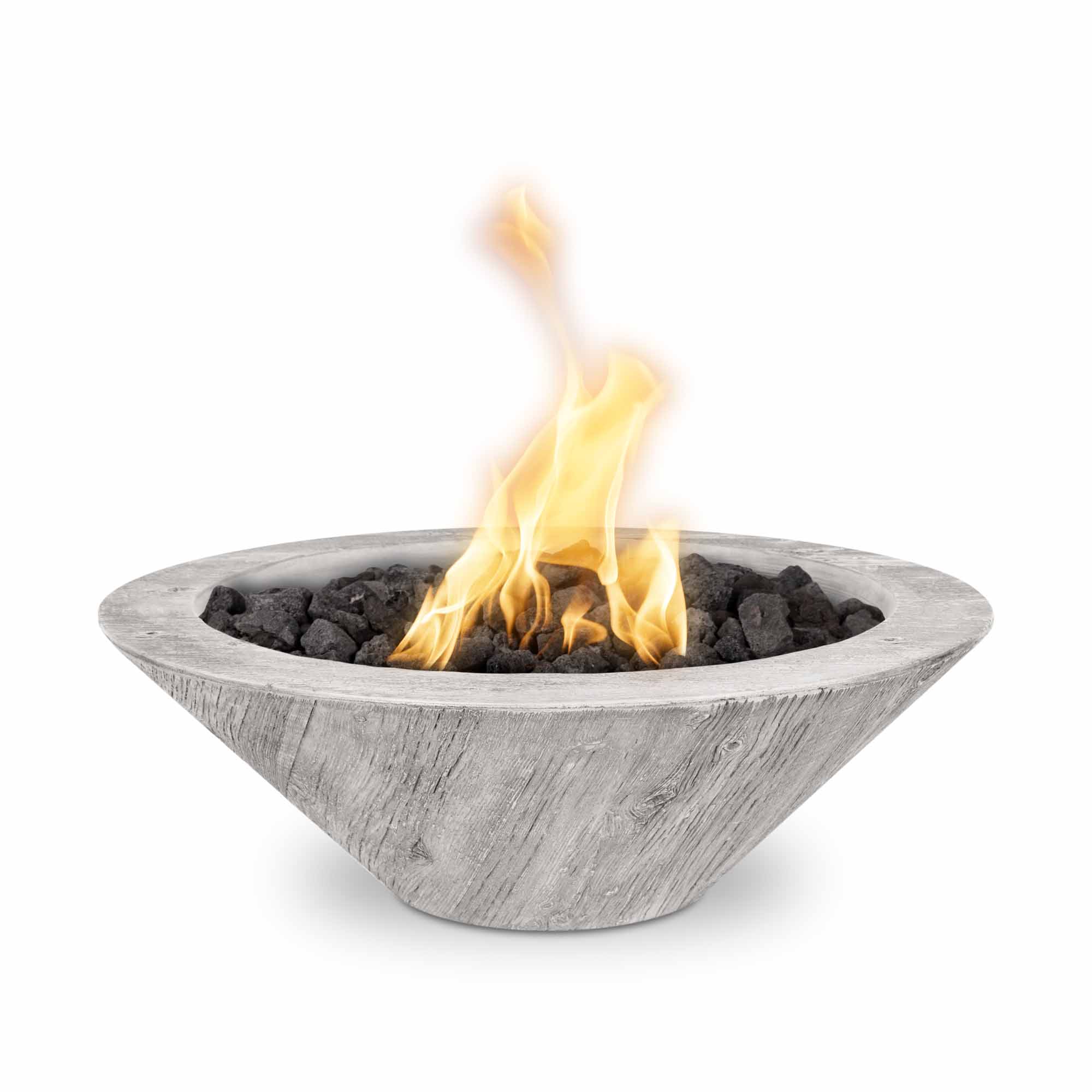 Cazo Concrete Wood Grain Fire Bowl - Ivory