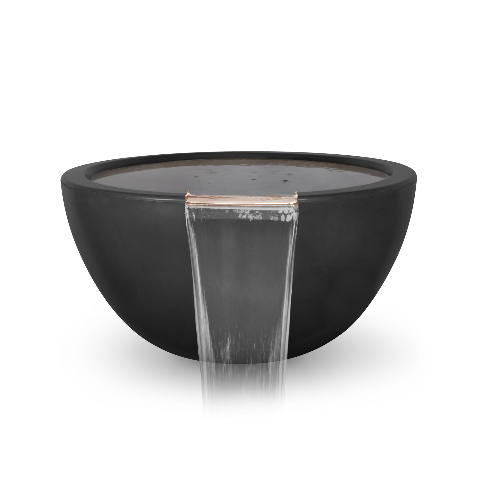 Luna Concrete GFRC Water Bowl - Black
