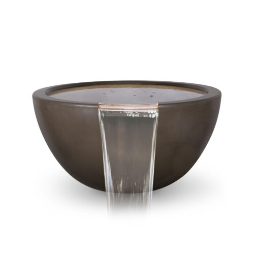 Luna Concrete GFRC Water Bowl - Chocolate