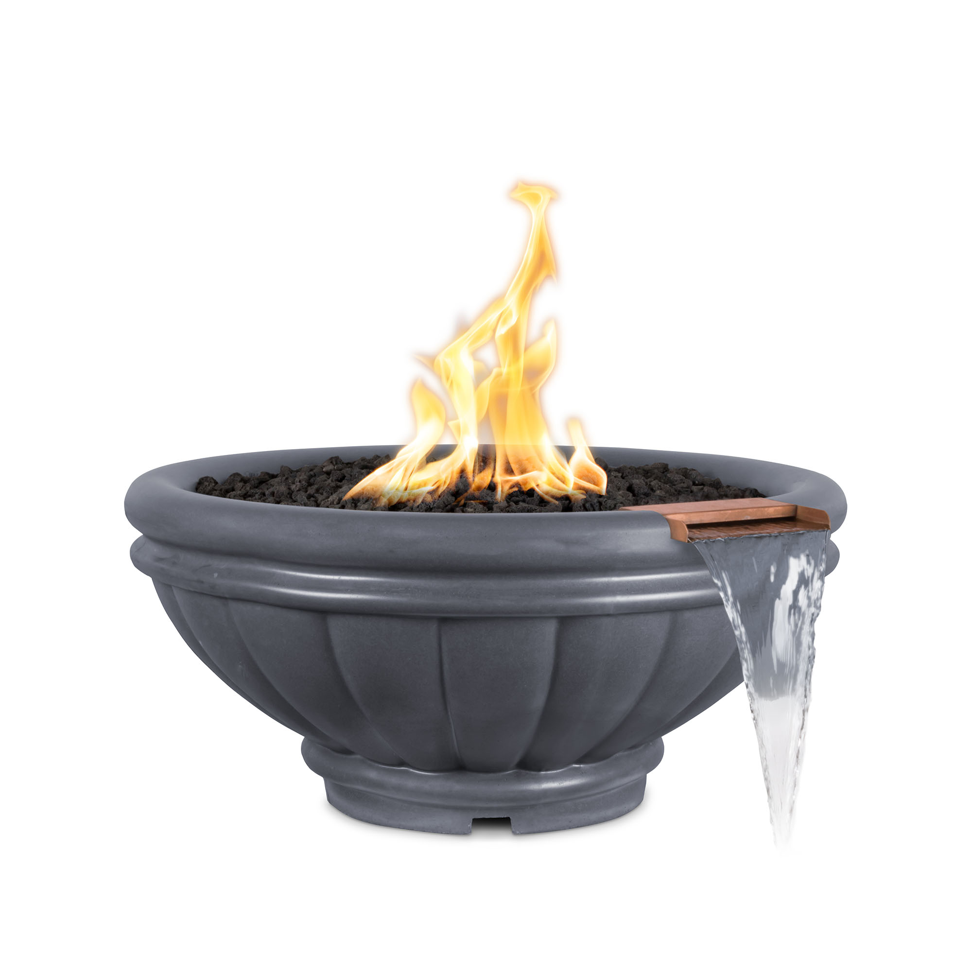 Roma Concrete GFRC Fire and Water Bowl - Gray