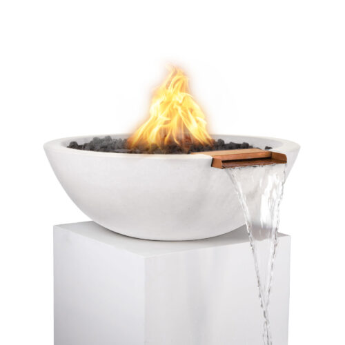 Sedona Concrete GFRC Fire & Water Bowl - Limestone