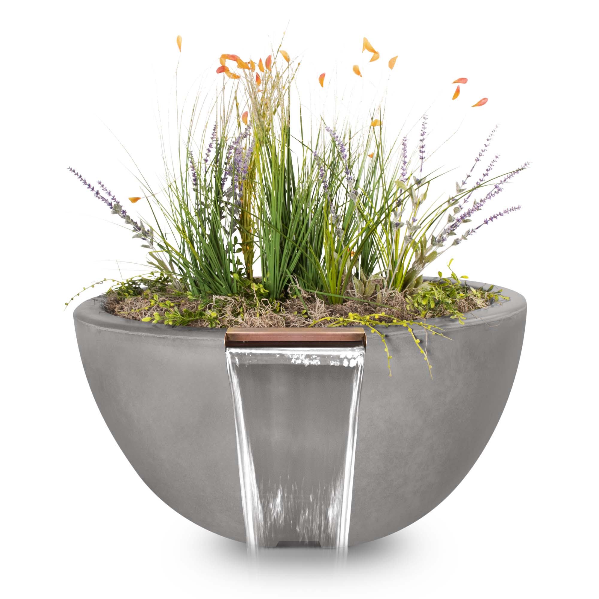 Luna Planter with Water - Natural Gray