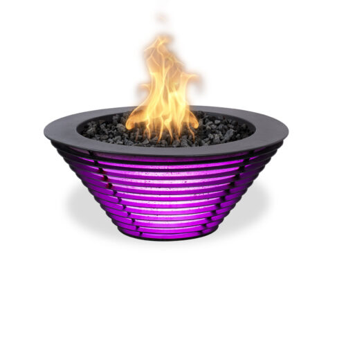 Lighthouse Series Mayport LED Fire Bowl - Purple