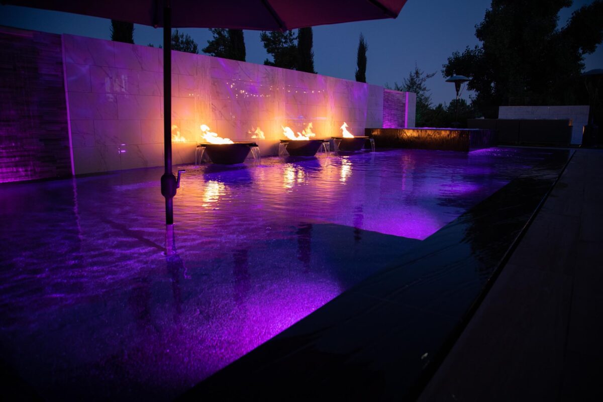 Cazo Fire & Water Bowl, 4-Way Spill By The Outdoor Plus | Photo By: Pool Logic